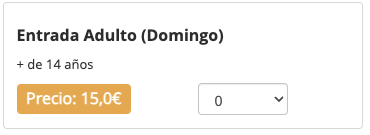 Entrada Adulto (Domingo)